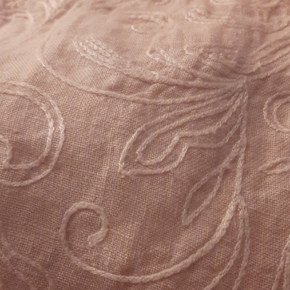 LINEN/COTTON❣SOFTPink Women's Blouse with Embroidery OVERSIZE S - Picture 7 of 7
